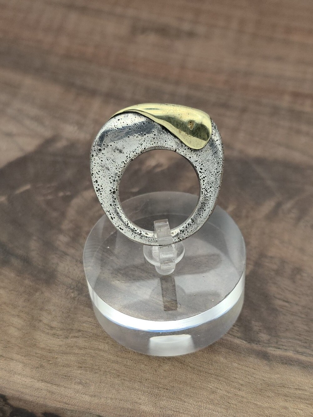 Vintage 60s Kathleen O'Rourke Modernist Stack Ring Statement Brutalist Artisan